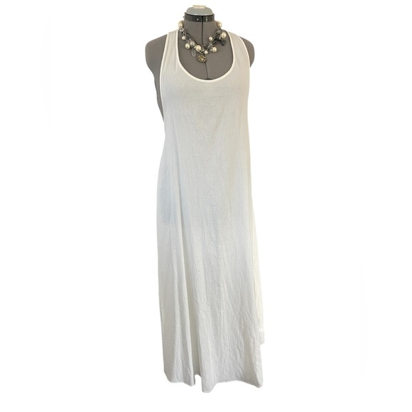 MADEWELL Voile Cross-Back Cover-Up Maxi Dress hobo beachdress SIZE large - Picture 2 of 8